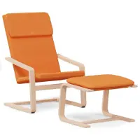 vidaXL Relaxsessel mit Hocker Dunkelgelb Stoff