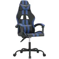 vidaXL Gaming-Stuhl Schwarz und Blau Kunstleder