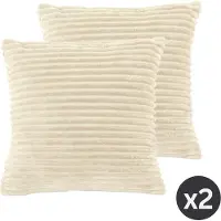 Tiseco Dekokissen Home Studio Ribble Ivory - 45 x 45 cm
