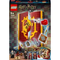 LEGO HARRY POTTER 76409 Harry Potter Hausbanner Gryffindor Set, Hogwarts Wappen, Schloss Gemeinschaftsraum Spielzeug oder Wanddisplay, aufklappbares Reisespielzeug, Sammlerstück mit 3 Minifiguren