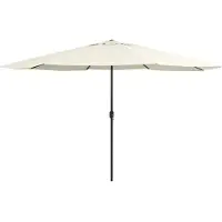 vidaXL Sonnenschirm mit Metall-Mast 390 cm Sandweiß