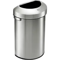EKO - Urban Halbrund Abfalleimer 80 Liter - Stainless steel - Matt Edelstahl