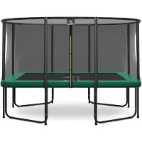 Magic Circle Pro Pro Fiber Rechteckige Trampolin 244 x 366 cm Grün mit sicherheitsnetz