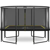 Magic Circle Pro Pro Black Fiber Rechteckige Trampolin 244 x 366 cm mit sicherheitsnetz