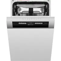 Bauknecht BSBO 3O35 PF X, Halb integriert, Single (45 cm breit), Schwarz, Edelstahl, Tasten, 1,3 m, Polynox/Edelstahl