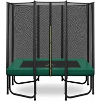 Magic Jump Rechteckige Trampolin 153 x 214 cm Grün mit Sicherheitsnetz