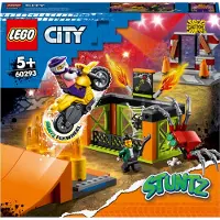 LEGO 60293 City Stunt-Park, Set mit Motorrad, Spinnenkäfig und Minifigur