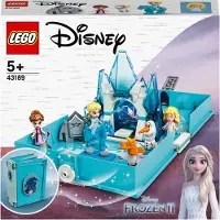 LEGO 43189 Disney Frozen 2 Elsas Märchenbuch, Reisespielzeug mit Nokk und Olaf, mit Prinzessinnen Mini-Puppen, Eiskönigin Spielzeug ab 5 Jahren