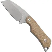 Mercury Kali N690 Stonewashed Sheepsfoot, Natural Canvas Micarta, feststehendes Messer