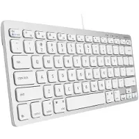 Macally UCSLIMKEYCA, kompakte USB-C-Tastatur für Mac, US QWERTY Tasten-Layout