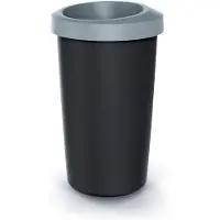 Prosperplast COMPACTA R DROP Abfalleimer – Volumen: 25 l, Farbe: Hellgrau