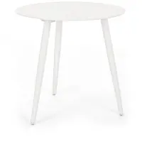 Natur24 Couchtisch Ridley 50 x 50 x 48 cm Aluminium Weiß