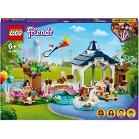 LEGO 41447 Friends Heartlake City Park Jahrmarkt Spielset, Geburtstagsparty mit Emma und Olivia