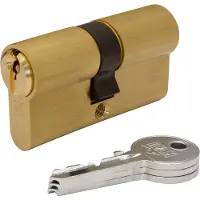 Ifam F5s3535l 70 Mm 35+35 Mm Brass Profile Cylinder With 3 Keys Golden