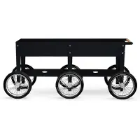 Herstera Garden Metall Hochbeet Wheels Schwarz 186x50x80 cm