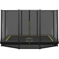 Magic Circle Pro Rechteckige Bodentrampolin Pro Black 214x305 cm mit sicherheitsnetz
