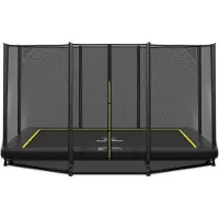 Magic Circle Pro Rechteckige Bodentrampolin Pro Black 244x366 cm mit sicherheitsnetz