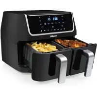 Tristar Haushaltsgeräte TRISTAR FR-6970 Doppelkorb Heißluftfritteuse, Farbe:Schwarz