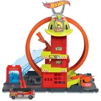 Hot Wheels Fahrzeug Der Feuerwehrwache City Super Loop