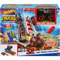 Hot Wheels Monster Trucks Arena Smashers-Spielset mit 1 Monster Truck, Monstertruck- & Schienen-Set, 4 Jahr(e), Kunststoff, Metall, Mehrfarbig