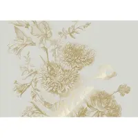 Kek Amsterdam Gold gravierte Blumentapete Sand MW-144 300x280cm
