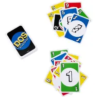Uno Games DOS Zweite Edition Familienkartenspiel für Kinder und Erwachsene, Kartenspiel, Abwurf, 7 Jahr(e), Familienspiel