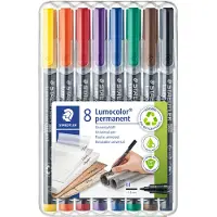 Staedtler Universalstift Lumocolor, farbsortiert, 8er Set, M, WF