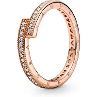 Pandora Damenring - Herzen & Logo - Pandora Roségoldfarben