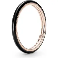 Pandora Damenring - Black Enamel - Pandora Rosegoldfarben