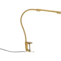 QAZQA Klemm-Schreibtischleuchte Messing inkl. LED mit Touchdimmer - Lionard