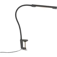 QAZQA Klemm Schreibtischleuchte Schwarz inkl LED mit Touchdimmer Lionard