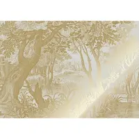 Kek Amsterdam Gold gravierte Landschaften Tapete Sand MW-092 200x280cm