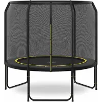 Magic Jump Fiber Black Trampolin 251 cm mit sicherheitsnetz