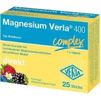 Verla-Pharm Arzneimittel GmbH & Co. KG Magnesium Verla 400 Complex Direk-Granulat mit fruchtigem Waldbeerengeschmack, 25 St. Sticks