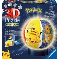 Ravensburger 3D Puzzlespiel/Lampe - 74 Teile - Ø12,9 cm - Pokémo - - One Size - Puzzlespiele