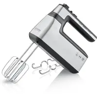 Severin Kabelloser Handmixer HM 3843 aus Edelstahl, mattschwarzsilber Handmixer Handmixer Und Rührgeräte Handmixer Kabellos