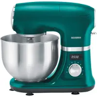 Severin Küchenmaschine KM 3896 KM 3896 aus Aluminium, gebürstetgrünmattschwarzsilber Food Processor Mixer Zerkleinerer Multifunktionale Küchenmaschine Zerkleinerer Küche Elektrisch