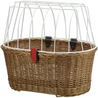 Klickfix Rixen&Kaul Doggy Basket Festmontage Platte Hundekorb mit Haube Weidenkorb