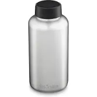 Klean Kanteen Wide 1009501 Loop Cap Brushed Stainless Trinkflasche, 1900 ml