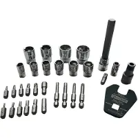 Pedro´s Pro Bit und Sockel Set 31-teilig, silber/schwarz (1 Set)