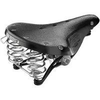 Brooks B66 Short, Fahrradsattel, Stadt, Unisex, Schwarz, Einfarbig, Leder