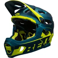 Bell SUPER DH Spherical Fahrradhelm matte/gloss blue/hi-viz M Dunkelblau