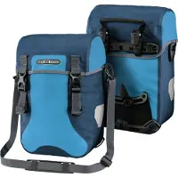 Ortlieb Sport-Packer Plus QL2.1 wasserdichte Fahrradtaschen (Paar) PVC-frei | dusk blue-denim