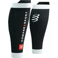 Compressport Kompressionsstrumpf R2 3.0 Schwarz Weiß, Größe Größe 3