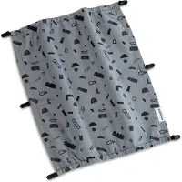 Croozer Sonnenschutz für Kid 2 Modelle - Kraams Kollektion, Farbe:Blue Patterned