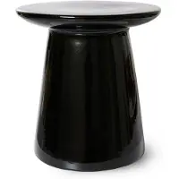 HK Living Beistelltisch M 40 x 43 cm Steingut Schwarz
