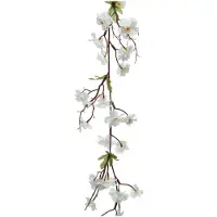 Everlands Künstliche Kirschblüten Girlande 187cm Kunstblumengirlande Blumengirlande Dekoblumen Hängedeko Tischdeko Hochzeitsdeko Blumenranken