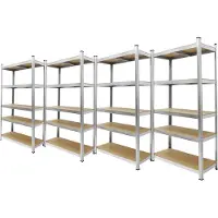 ECD-Germany | Wandregal Antonio naturel MDF 90x40x180 cm | NADUVI
