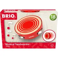 BRIO 30263 Tamburin Instrument, Rot