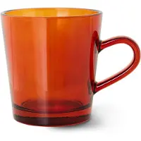 HK Living 70er-Jahre Becher 4er-Pack 20 cl Glas Rot